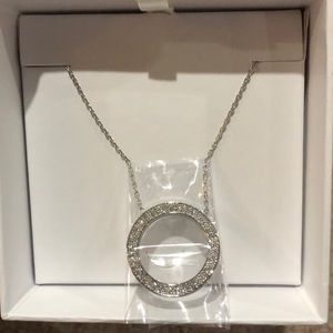 Michael Kors Open Circle Pav Pendant Necklace